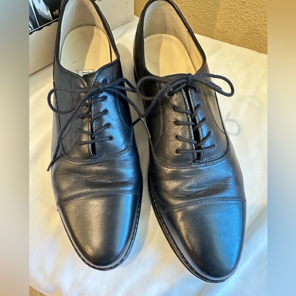 Rockport Men's Black Leather Dress Derby Shoes, 9.5 US